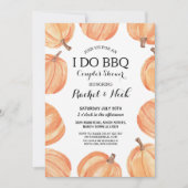 I DO BBQ Couples Shower Waterverf Pumpkin Rustic Kaart (Voorkant)
