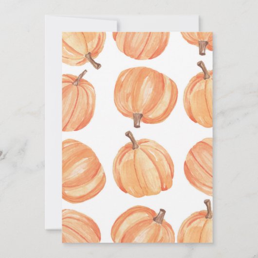 I DO BBQ Couples Shower Waterverf Pumpkin Rustic Kaart (Achterkant)