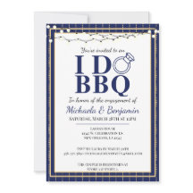 I Do BBQ Engagement Party Blue Couples Shower