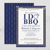 I Do BBQ Engagement Party Blue Couples Shower Kaart (Voorkant / Achterkant)