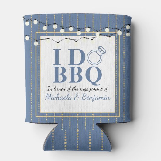 I Do BBQ Engagement Party Couples Shower Blikjeskoeler (Achterkant)