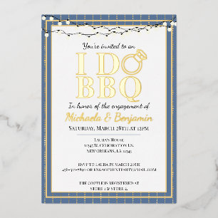 I Do BBQ Engagement Party Couples Shower Folie Uitnodiging