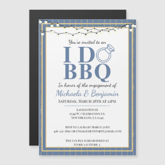 I Do BBQ Engagement Party Couples Shower Magnetische Uitnodiging