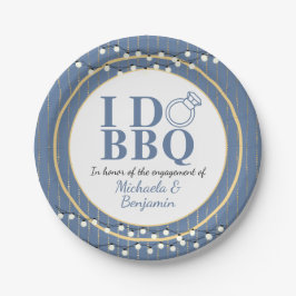 I Do BBQ Engagement Party Couples Shower Papieren Bordje