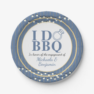 I Do BBQ Engagement Party Couples Shower Papieren Bordje