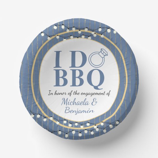 I Do BBQ Engagement Party Couples Shower Papieren Kommen (Voorkant)
