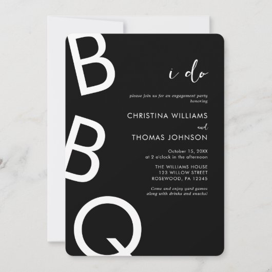 I Do BBQ Engagement Party Kaart (Voorkant)