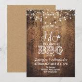 I DO BBQ Engagement Party-koppels — Shower Kaart (Voorkant / Achterkant)