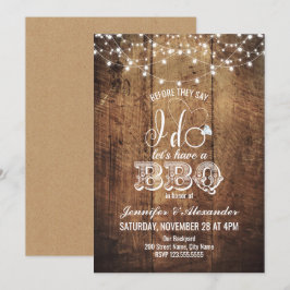 I DO BBQ Engagement Party-koppels — Shower Kaart