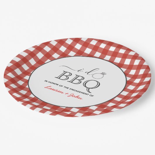 I Do BBQ Engagement Party Papieren Bordje (Gekanteld)