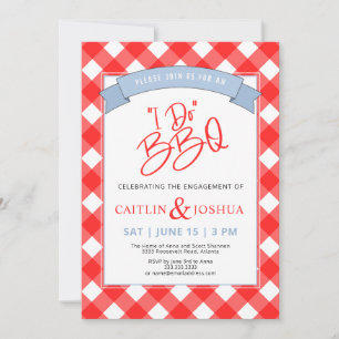 I Do BBQ Engagement Party Red Plays Kaart