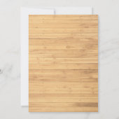 I DO BBQ Engagement party Rustic wood Ring Custom Kaart (Achterkant)