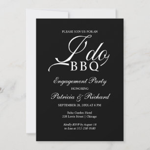 I DO BBQ Engagement Party Uitnodiging