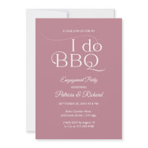 I DO BBQ Engagement Party Uitnodiging