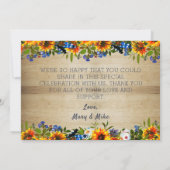 I DO BBQ Floral Wood Monogram Verloving Dank u Bedankkaart (Achterkant)
