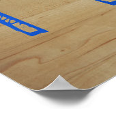 I DO BBQ Floral Wood Monogram Verloving Welkom Poster (Hoek)