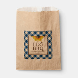 I Do BBQ Gingham and Sunflower Bedankzakje