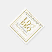 I Do BBQ Gold Engagement Party Couples Shower Servet (Hoek)