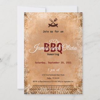 I Do BBQ Invitation, Couples Shower Engagement  Kaart