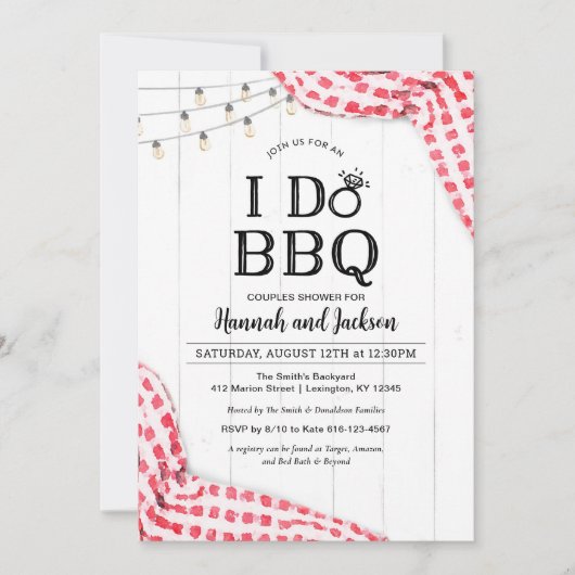 I Do BBQ Invitation Kaart (Voorkant)
