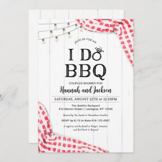 I Do BBQ Invitation Kaart