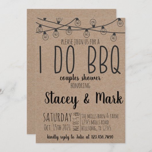 I Do BBQ Kaart (Voorkant / Achterkant)