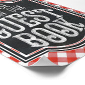 I Do BBQ Koppel Coed Trouw Gastboek Handtekening Poster (Hoek)