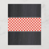 I DO BBQ Koppels Douche Red Gingham op Chalkboard (Achterkant)