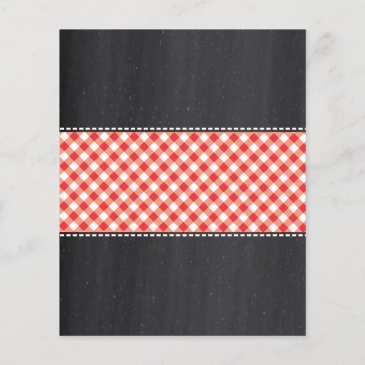 I DO BBQ Koppels Douche Red Gingham op Chalkboard (Achterkant)