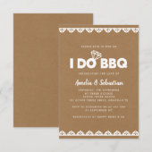 I Do BBQ Kraft Vrijgezellenfeest Kaart (Voorkant / Achterkant)