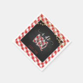 I Do BBQ Paper Napkin - Gingham - Custom Servet (Hoek)