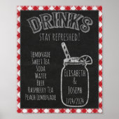 I Do BBQ Party Drinken & Beverage Bar Sign. Poster (Voorkant)