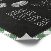 I Do BBQ Party Food Bar, BBQ Bar & grill Sign Poster (Hoek)