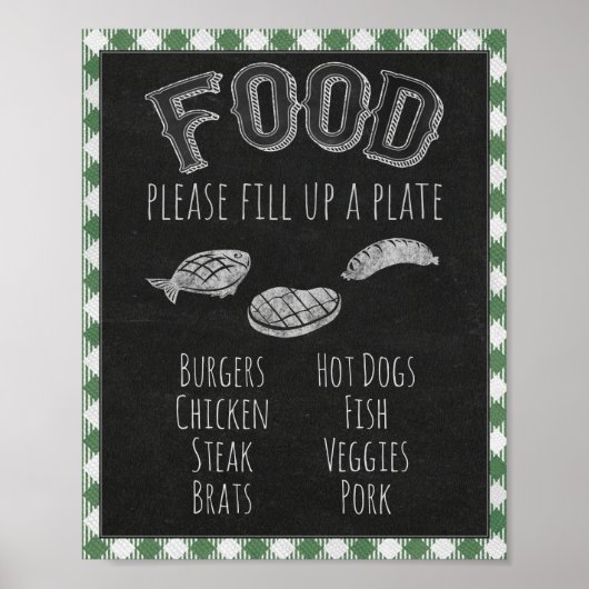 I Do BBQ Party Food Bar, BBQ Bar & grill Sign Poster (Voorkant)