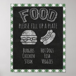 I Do BBQ Party Food Bar, BBQ Bar & grill Sign Poster