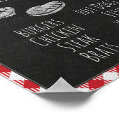 I Do BBQ Party Food Bar, Grill & BBQ Bar Sign. Poster (Hoek)