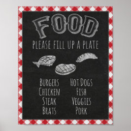 I Do BBQ Party Food Bar, Grill & BBQ Bar Sign. Poster