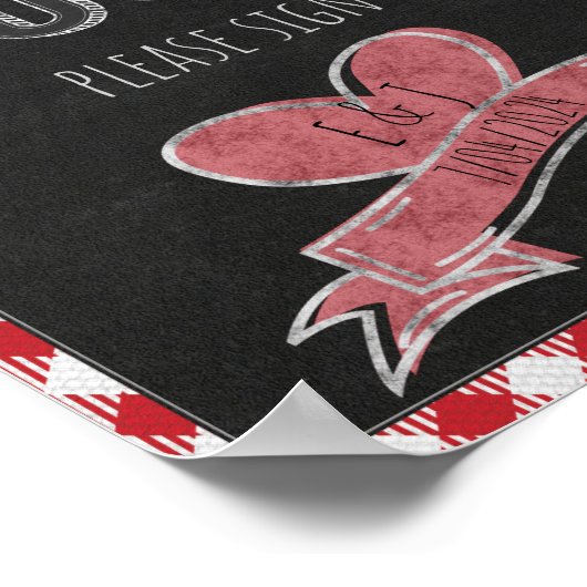 I Do BBQ Party Guest Book Engagement Party Poster (Hoek)