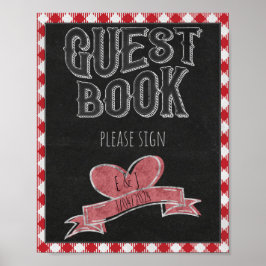 I Do BBQ Party Guest Book Engagement Party Poster
