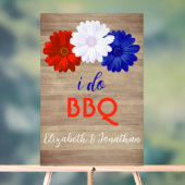 I Do BBQ Patriotic Floral Acryl Bord (Neutraal)