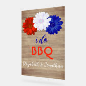 I Do BBQ Patriotic Floral Acryl Bord (Hoek)
