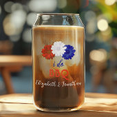 I Do BBQ Patriotic Floral Blikvorm Glas