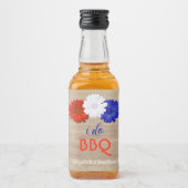 I Do BBQ Patriotic Floral Likeurfles Etiket (Voorkant)