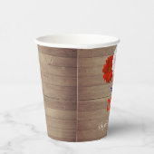 I Do BBQ Patriotic Floral Papieren Bekers (Rechts)