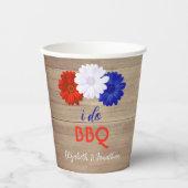 I Do BBQ Patriotic Floral Papieren Bekers (Voorkant)