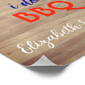 I Do BBQ Patriotic Floral Poster (Hoek)