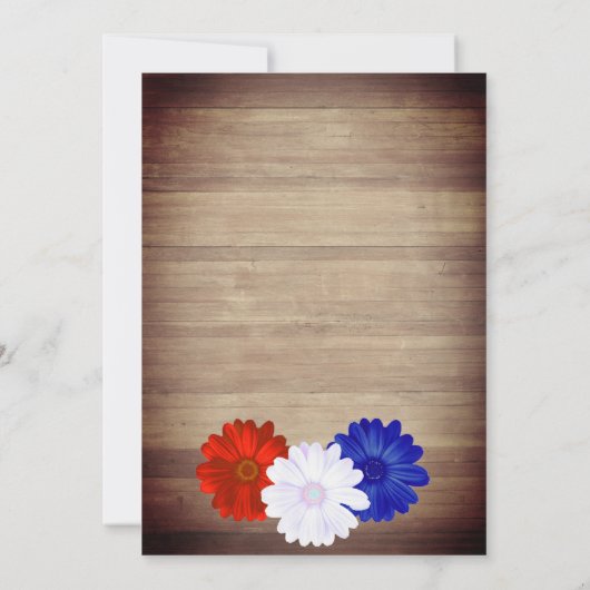 I Do BBQ Patriotic Floral Vrijgezellenfeest Kaart (Achterkant)