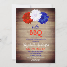 I Do BBQ Patriotic Floral Vrijgezellenfeest Kaart