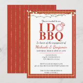 I Do BBQ Red Engagement Party Couples Shower Kaart (Voorkant / Achterkant)