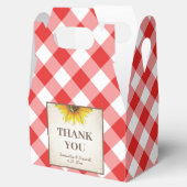 I Do BBQ Red Gingham Sunflower Favor Box Bedankdoosjes (Geopend)